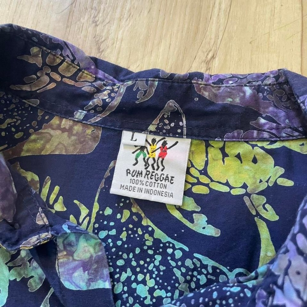 Vintage 1990s Hawaiian button up cabana shirt - Picture 3 of 3